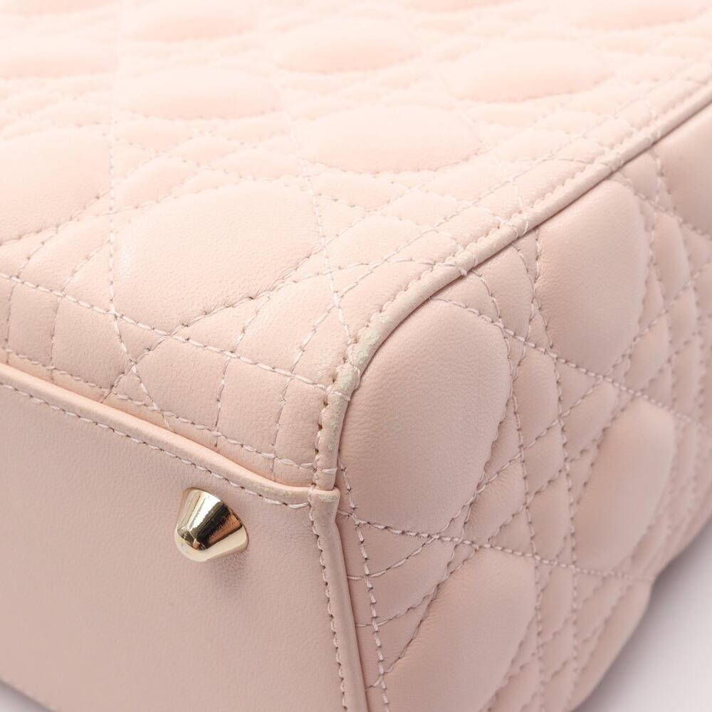 Dior Lady Cannage Handbag Leather Pink - Picture 11 of 14